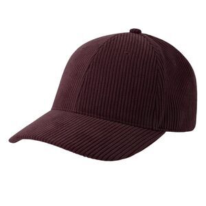 Atlantis Unisex Adult Cordy S Corduroy Recycled Baseball Cap / Burgundy
